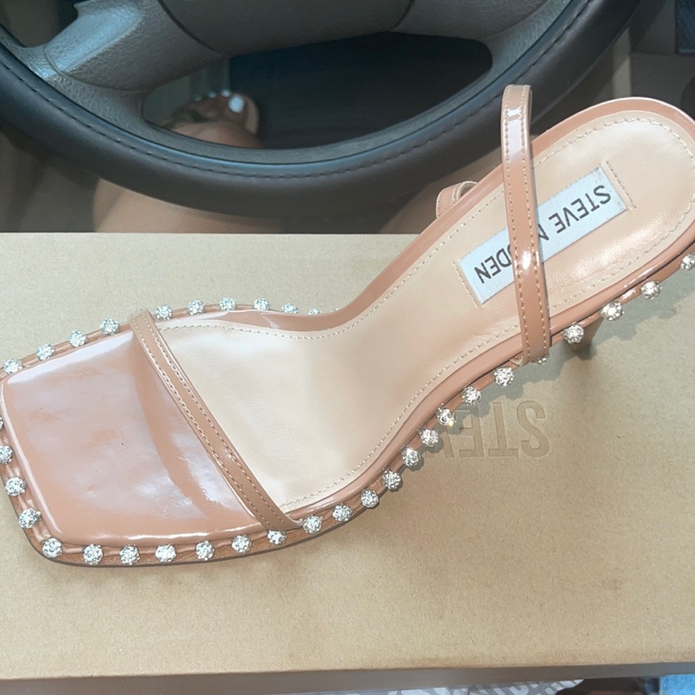 Steve Madden Heel with Crystal Detail WORN ONCE